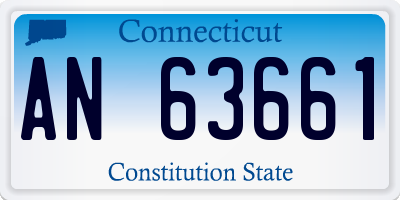 CT license plate AN63661