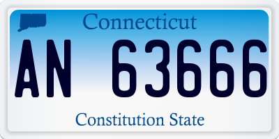 CT license plate AN63666