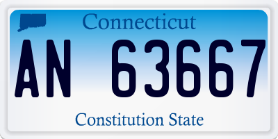 CT license plate AN63667