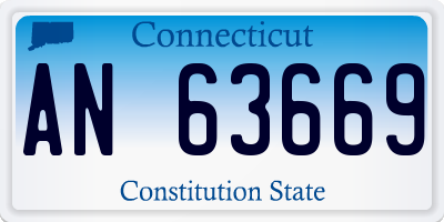 CT license plate AN63669