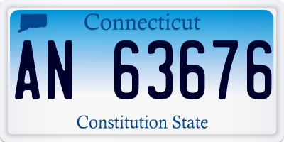 CT license plate AN63676