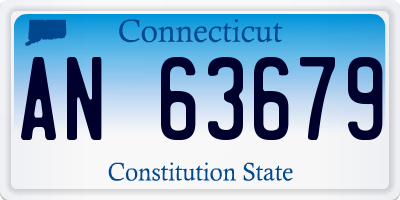 CT license plate AN63679