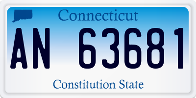 CT license plate AN63681