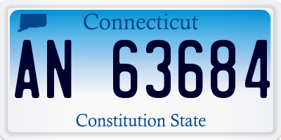 CT license plate AN63684