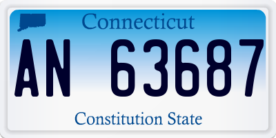 CT license plate AN63687