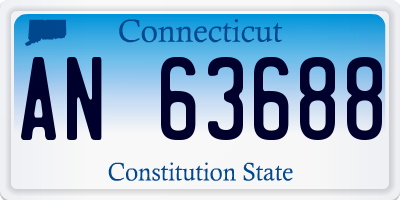 CT license plate AN63688