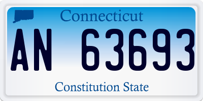 CT license plate AN63693
