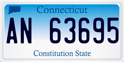 CT license plate AN63695