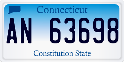 CT license plate AN63698