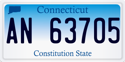 CT license plate AN63705
