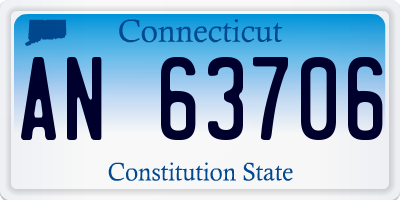 CT license plate AN63706