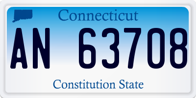 CT license plate AN63708