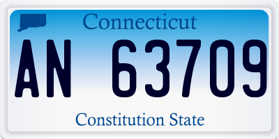 CT license plate AN63709