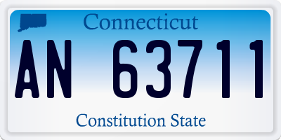 CT license plate AN63711