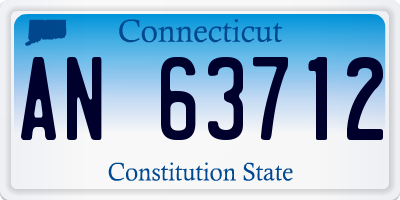 CT license plate AN63712