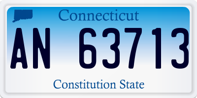 CT license plate AN63713