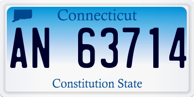 CT license plate AN63714