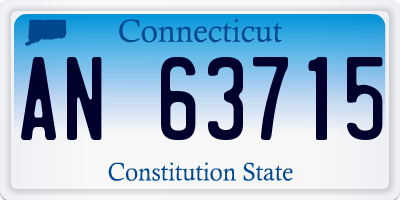 CT license plate AN63715
