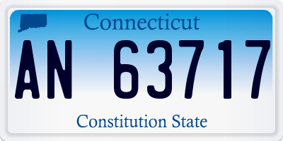 CT license plate AN63717