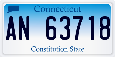 CT license plate AN63718
