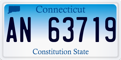 CT license plate AN63719