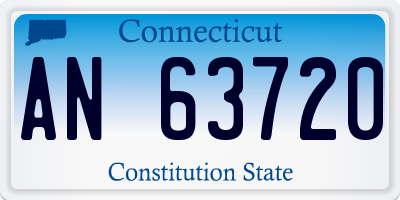 CT license plate AN63720