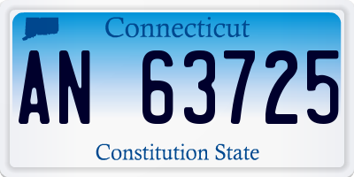 CT license plate AN63725