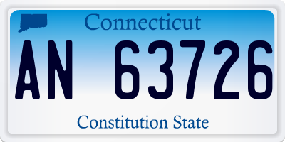 CT license plate AN63726