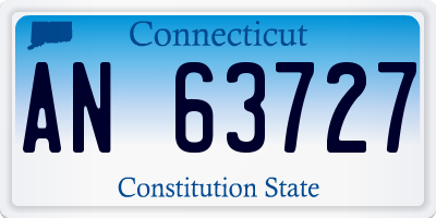 CT license plate AN63727