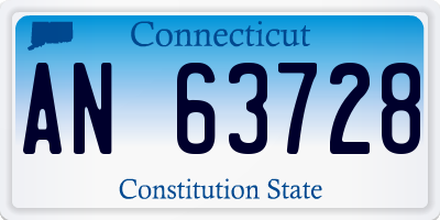 CT license plate AN63728
