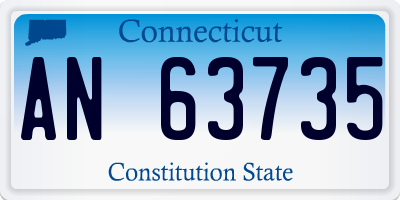 CT license plate AN63735