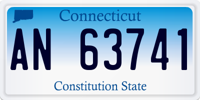 CT license plate AN63741