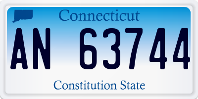 CT license plate AN63744