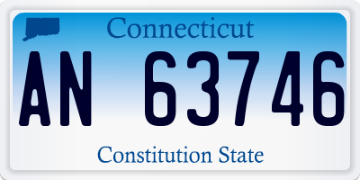 CT license plate AN63746