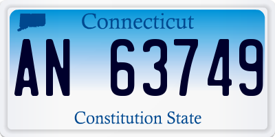 CT license plate AN63749
