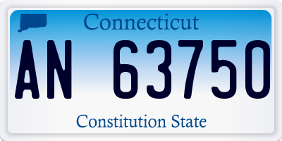 CT license plate AN63750