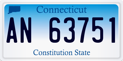 CT license plate AN63751