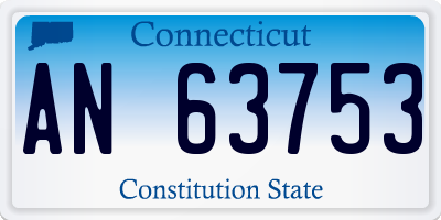 CT license plate AN63753