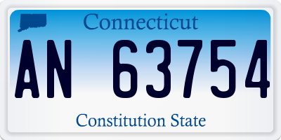 CT license plate AN63754