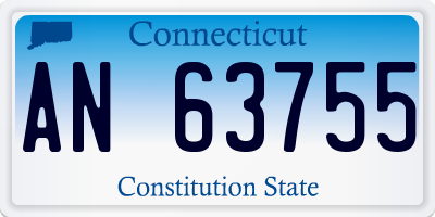 CT license plate AN63755