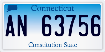 CT license plate AN63756