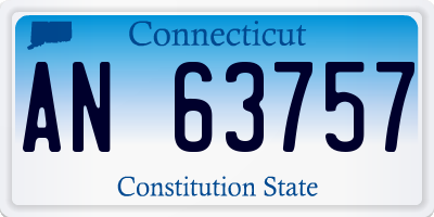 CT license plate AN63757