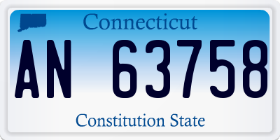 CT license plate AN63758