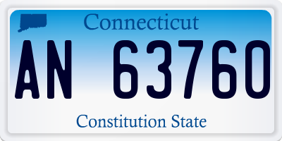 CT license plate AN63760