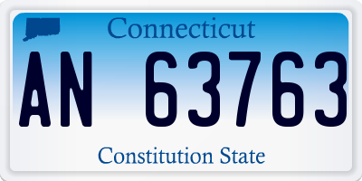 CT license plate AN63763