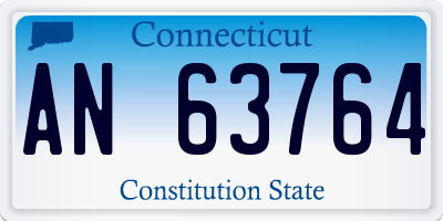 CT license plate AN63764