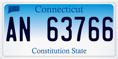 CT license plate AN63766