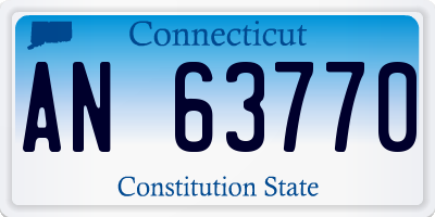 CT license plate AN63770