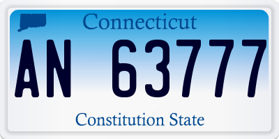 CT license plate AN63777
