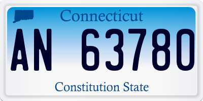 CT license plate AN63780